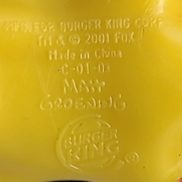 2001 MANUFACTURED FOR BURGER KING THE SIMPSONS "MILHOUSE RADIOACTIVE MAN" FIGURE - Picture 8 of 8